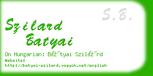 szilard batyai business card